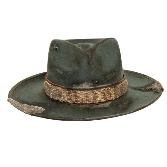 rattler grey fedora hat front view