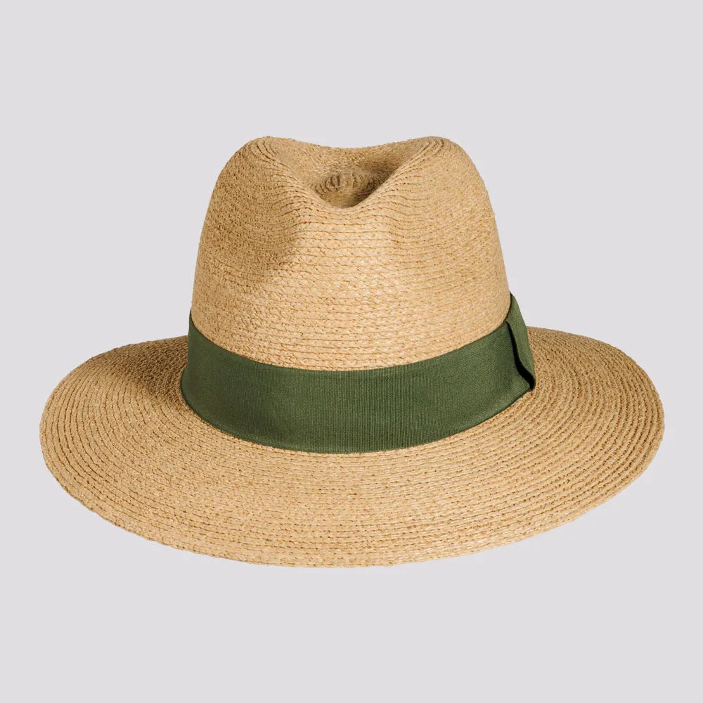 Ravello | Womens Crocheted Raffia Braid Safari Fedora Hat
