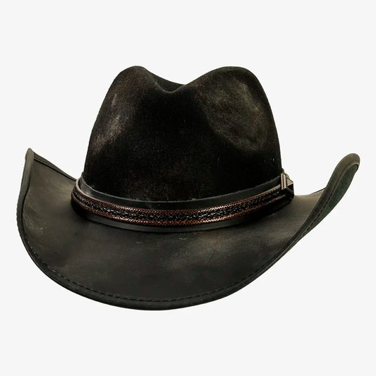 Reckless | Womens Genuine Leather and Wool Felt Western Cowgirl Hat