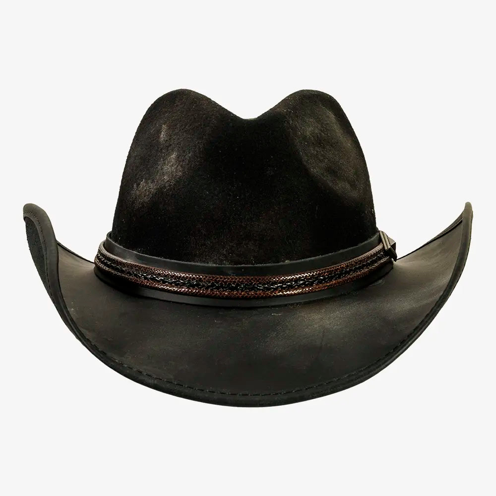 Reckless | Womens Genuine Leather and Wool Felt Western Cowgirl Hat