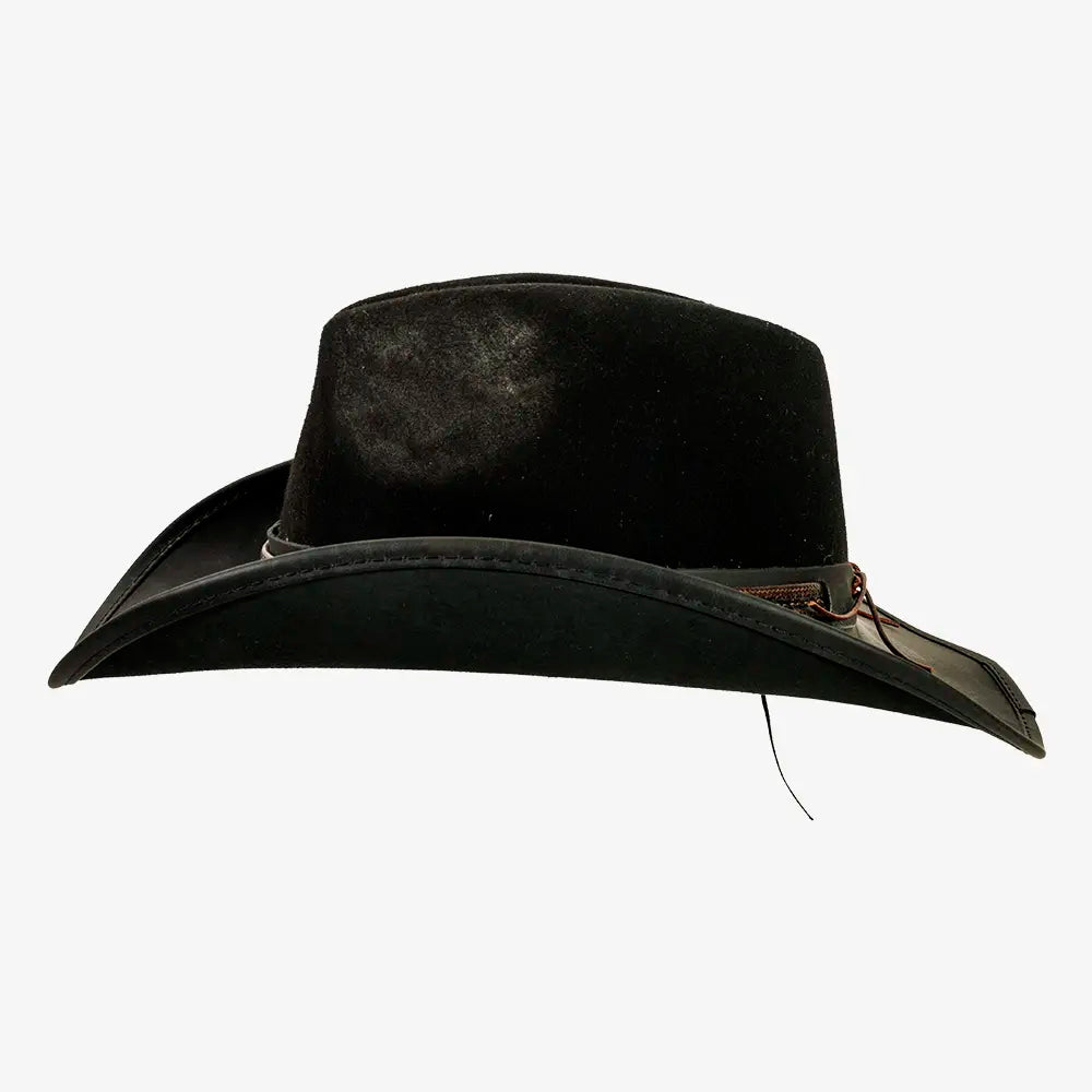 Reckless | Womens Genuine Leather and Wool Felt Western Cowgirl Hat
