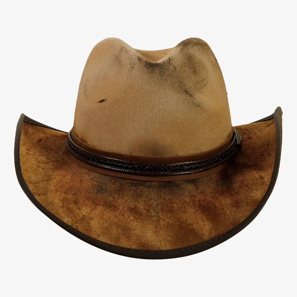 Reckless | Mens Genuine Leather and Wool Felt Western Cowboy Hat