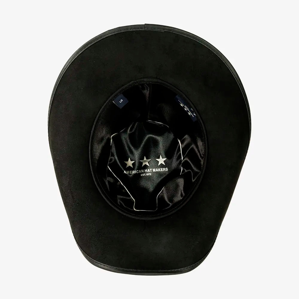 Renegade | Mens Pinch Front Curled Western Leather Cowboy Hat