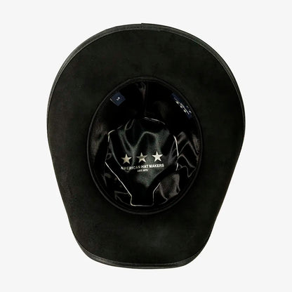 Renegade | Mens Pinch Front Curled Western Leather Cowboy Hat