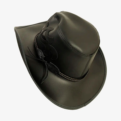 Renegade | Mens Pinch Front Curled Western Leather Cowboy Hat
