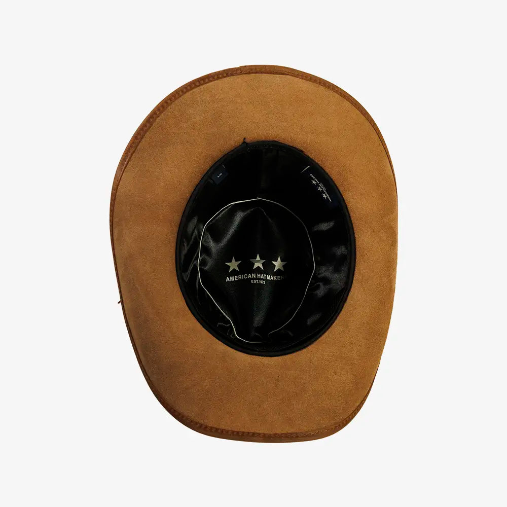 Renegade | Mens Pinch Front Curled Western Leather Cowboy Hat