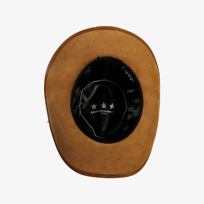 Renegade | Mens Pinch Front Curled Western Leather Cowboy Hat
