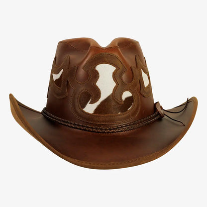 Renegade | Womens Pinch Front Curled Western Leather Cowgirl Hat