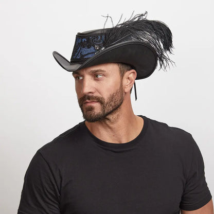 Reversible Ren | Mens Leather Festival Hat