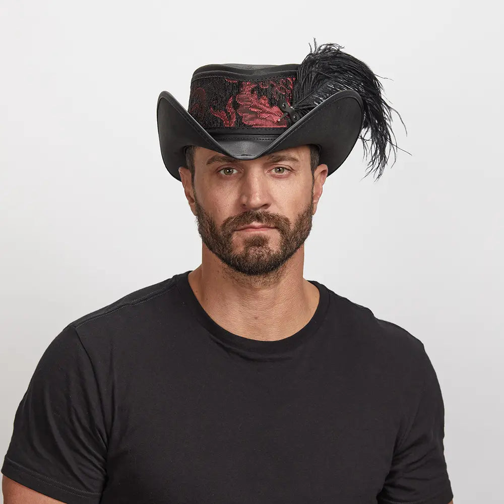 Reversible Ren | Mens Leather Festival Hat