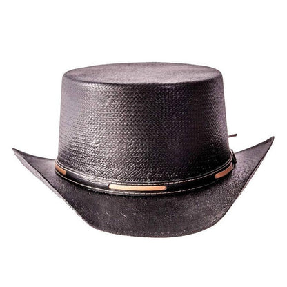 Ringleader Black Straw Top Hat by American Hat Makers