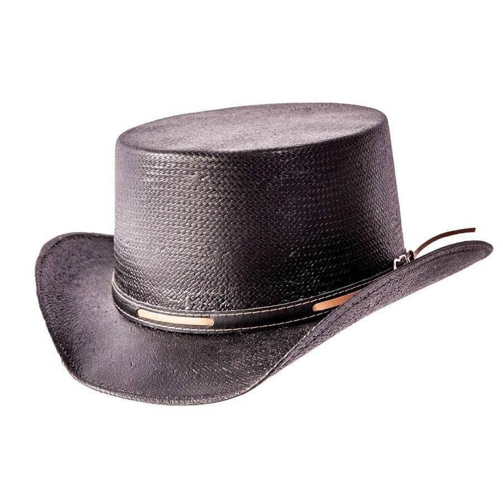 Ringleader Black Straw Top Hat by American Hat Makers