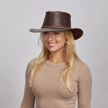 Roughneck | Womens Buffalo Leather Outback Hat