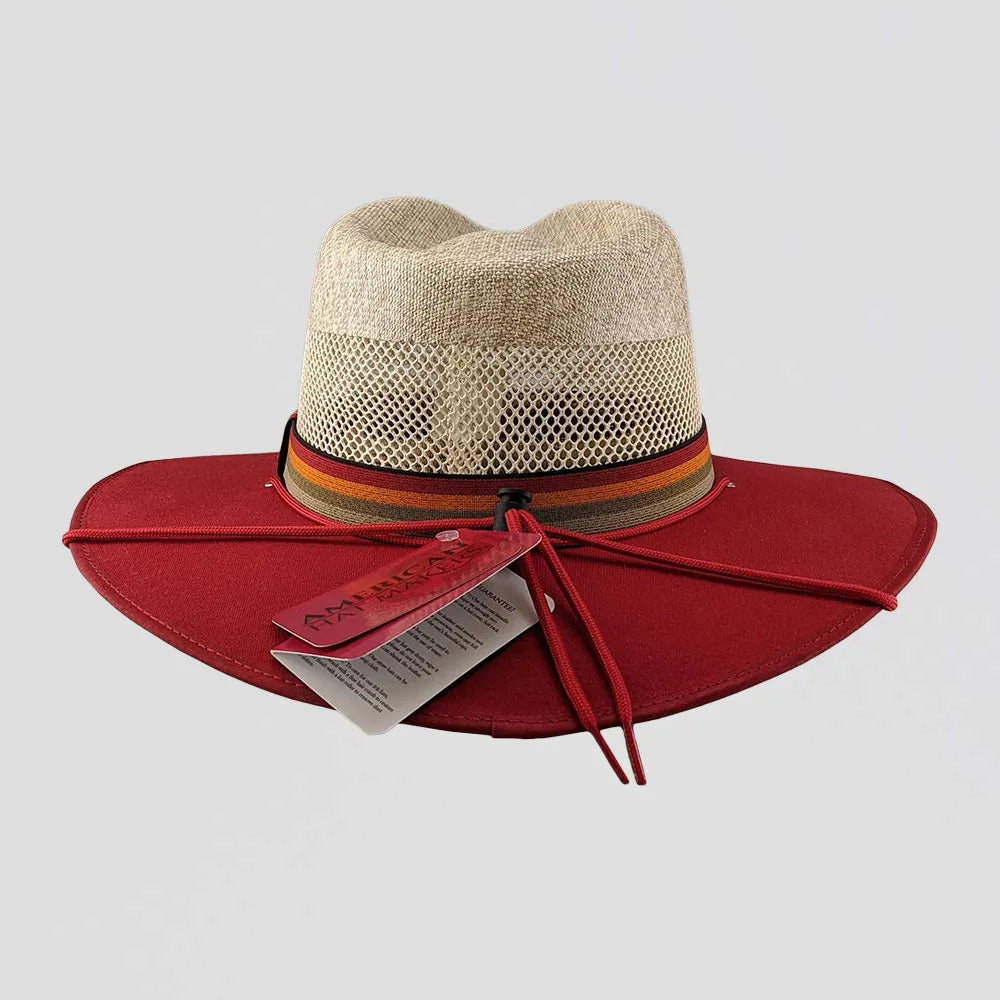 Roxy Red Sun Straw Hat Back View