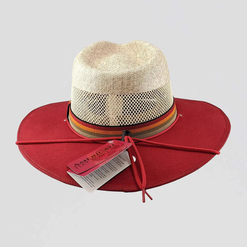 Roxy Red Sun Straw Hat Back View