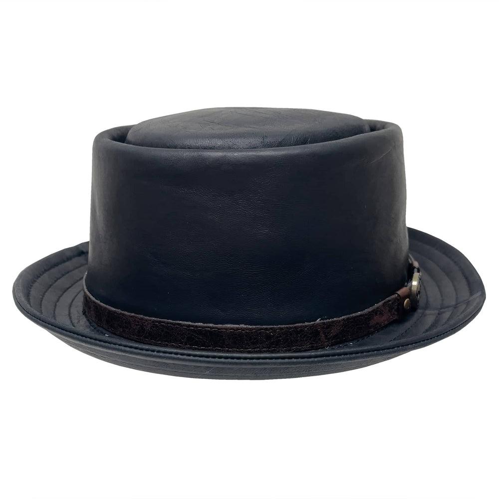 An angle view of rumble black hat