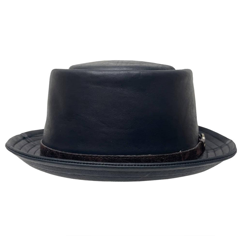 A front view of rumble black hat