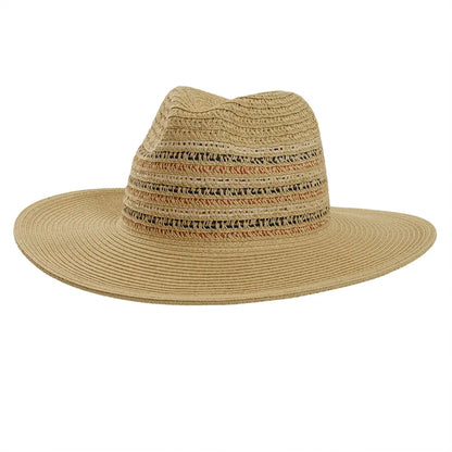 Sandy Natural Sun Straw Hat Front View