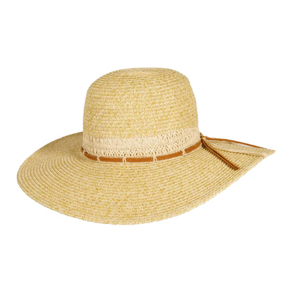 Santorini | Womens Paper Braid Round Crown Sun Hat Pre-Pack
