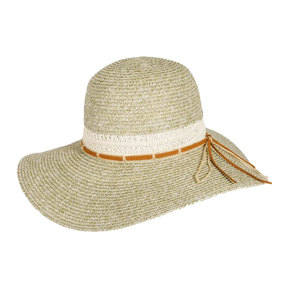 Santorini | Womens Paper Braid Round Crown Sun Hat Pre-Pack