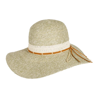Santorini | Womens Paper Braid Round Crown Sun Hat Pre-Pack