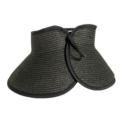 Sassy | Womens Paper Braid Roll Up Visor Sun Hat Pre-Pack