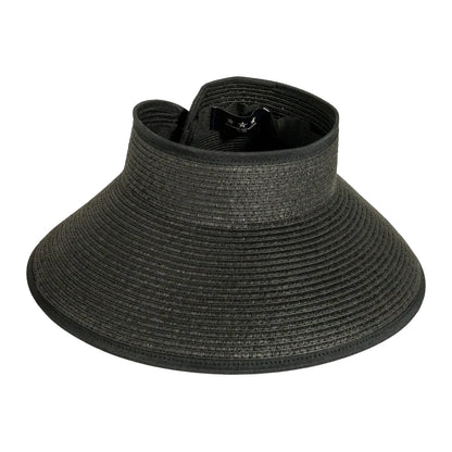 Sassy | Womens Paper Braid Roll Up Visor Sun Hat Pre-Pack