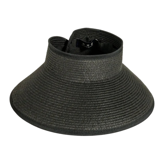 Sassy | Womens Paper Braid Roll Up Visor Sun Hat Pre-Pack