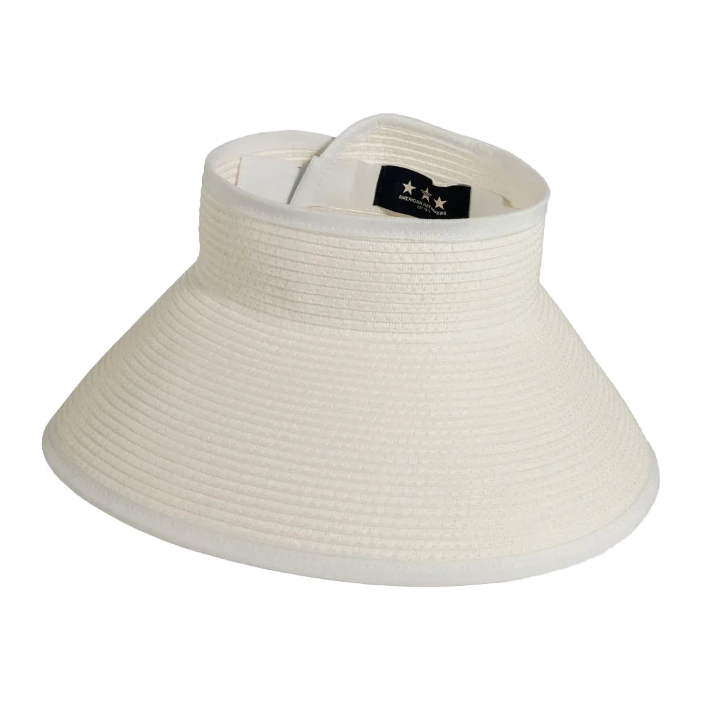 Sassy | Womens Paper Braid Roll Up Visor Sun Hat Pre-Pack