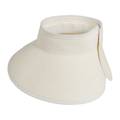 Sassy | Womens Paper Braid Roll Up Visor Sun Hat Pre-Pack