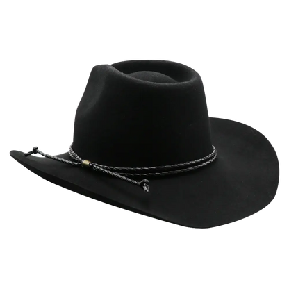 Sequioa Mens Black Felt Cowboy Hat Angled View