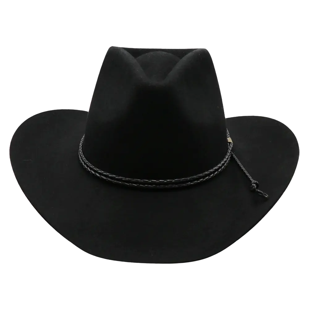 Sequioa Mens Black Felt Cowboy Hat Front View