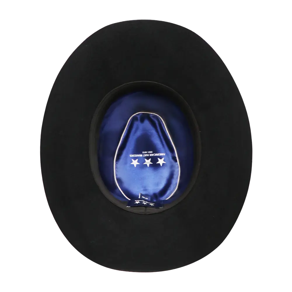 Sequioa Mens Black Felt Cowboy Hat Inner View