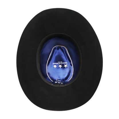 Sequioa Mens Black Felt Cowboy Hat Inner View