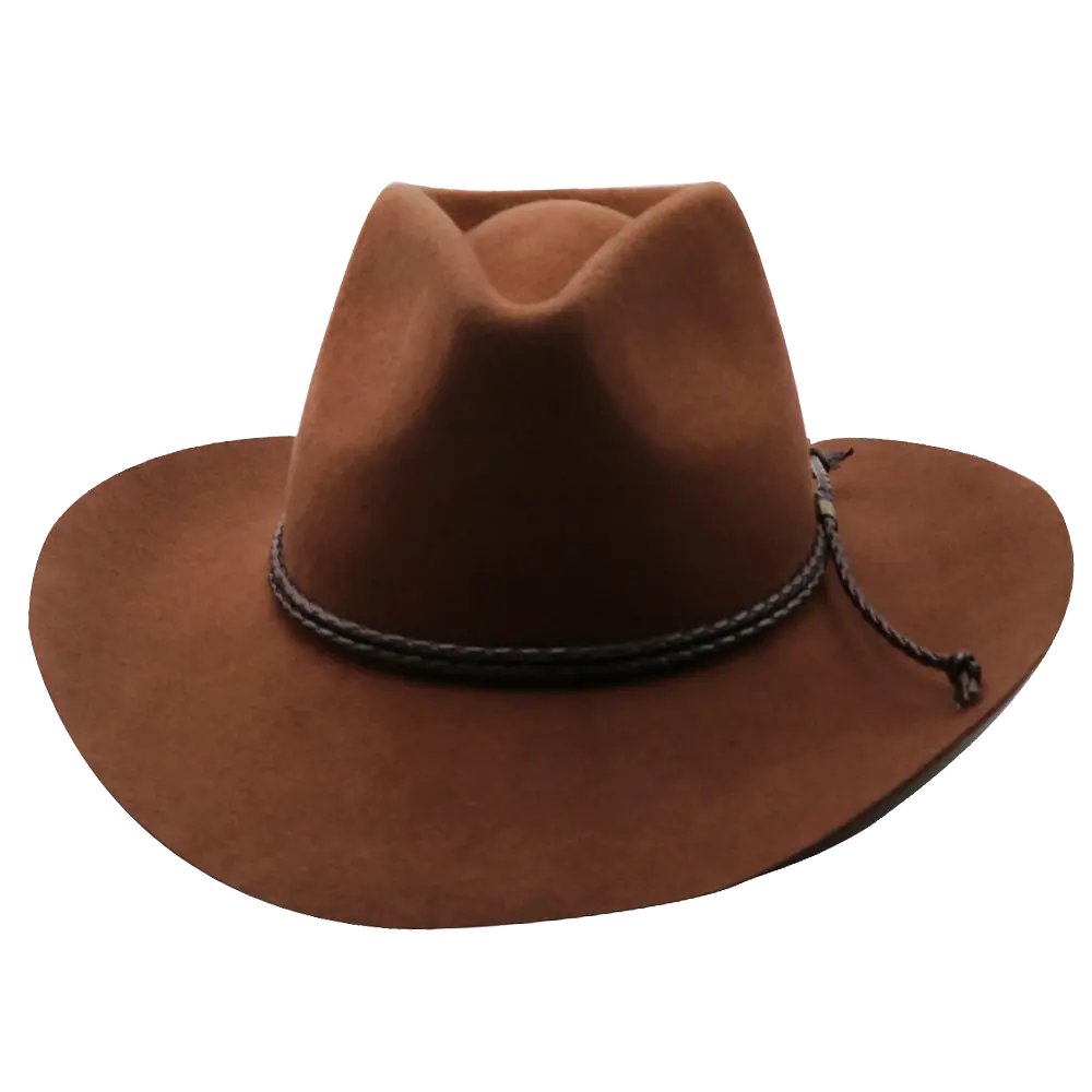 Sequioa Mens Brown Felt Cowboy Hat Front View