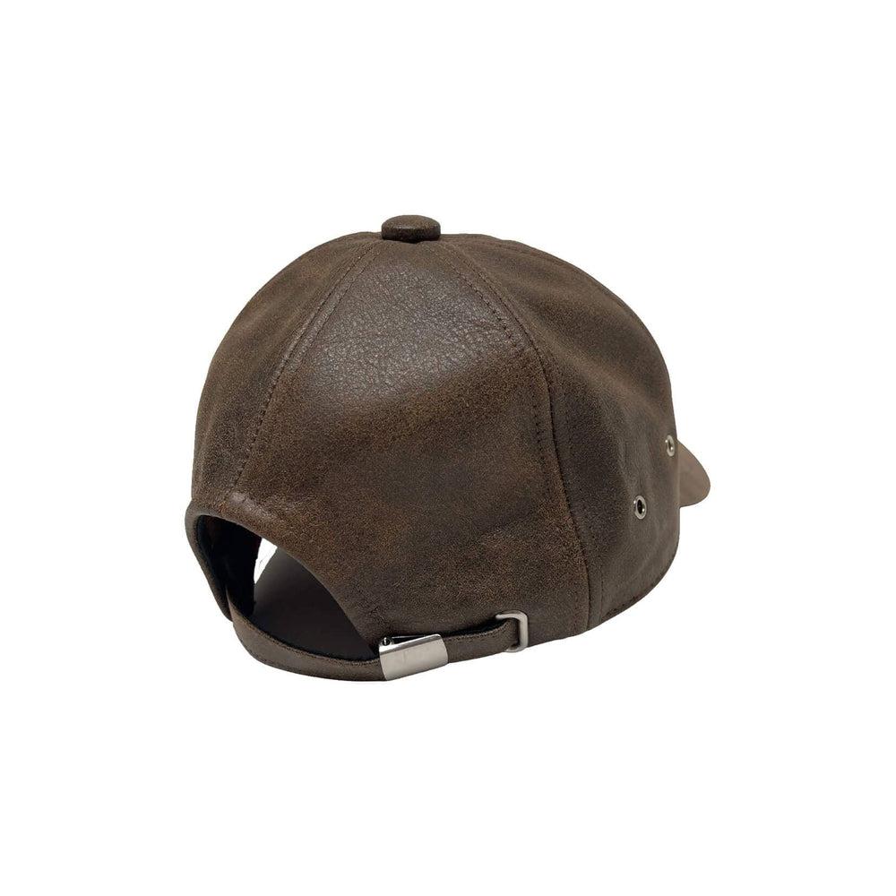 Sidecar Brown Leather Cap for Men by American Hat Makers