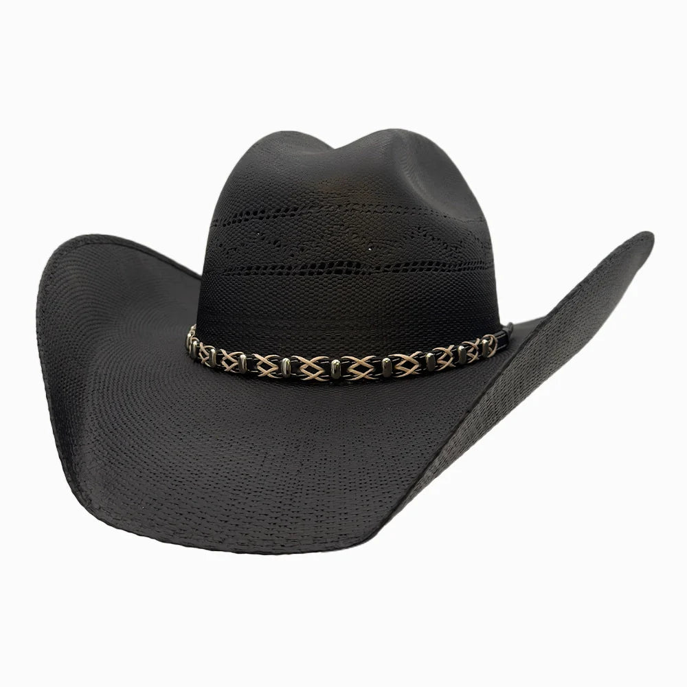 Silas | Womens Bangora Straw Cattleman Crown Cowgirl Hat