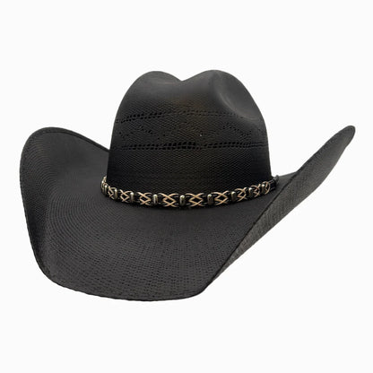 Silas | Womens Bangora Straw Cattleman Crown Cowgirl Hat