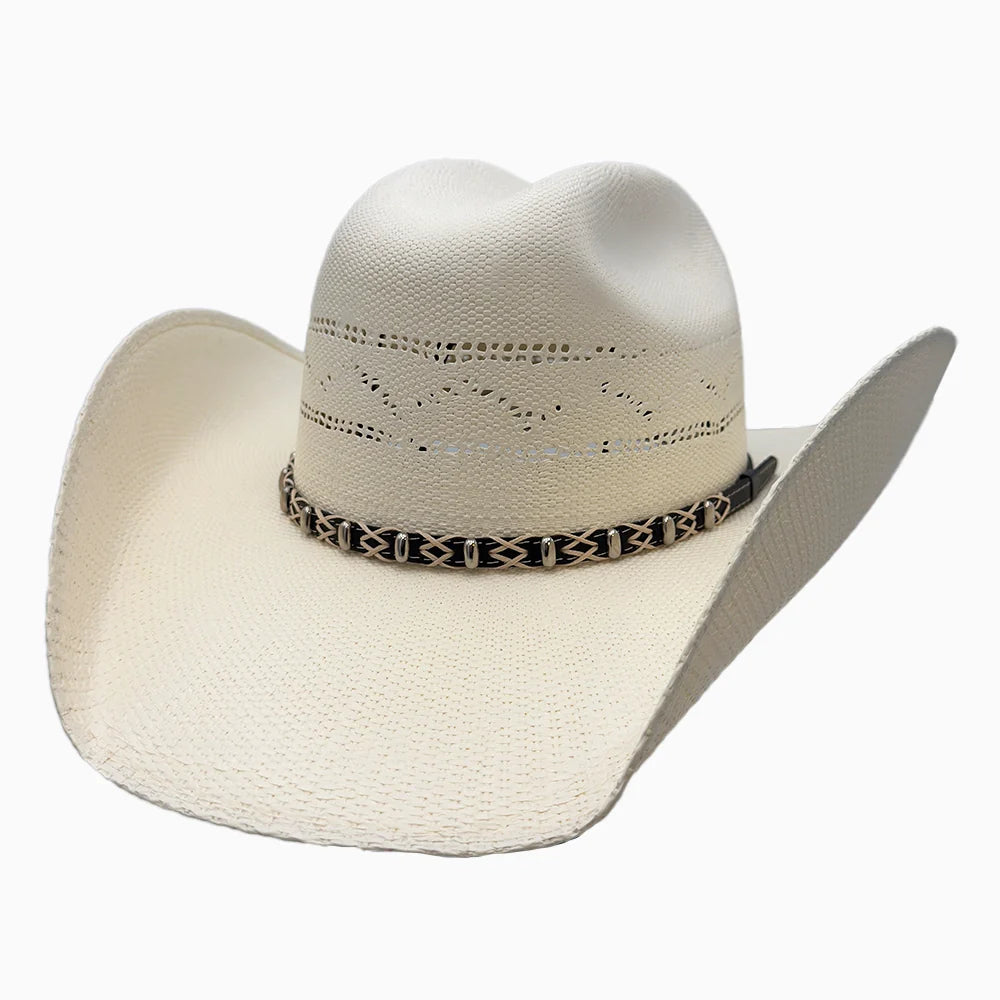 Silas | Womens Bangora Straw Cattleman Crown Cowgirl Hat