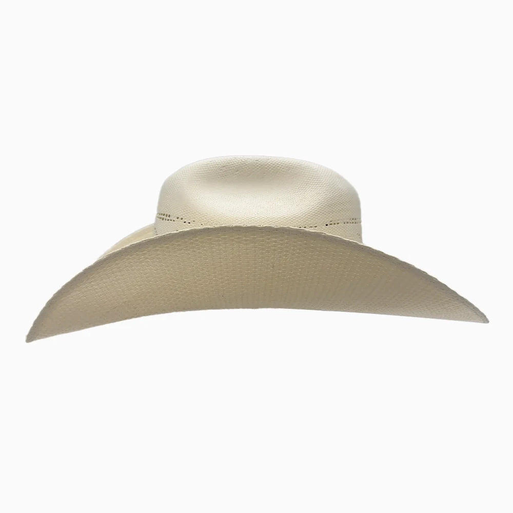 Silas | Mens Bangora Straw Cattleman Crown Cowboy Hat