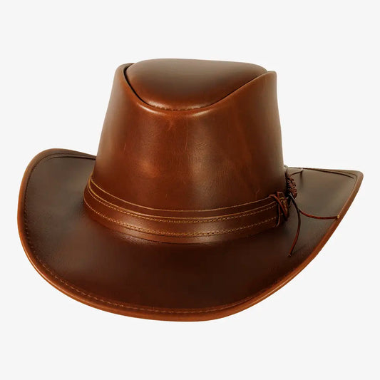 Slicker | Womens Cypress Tan Genuine Leather Outback Cowgirl Hat