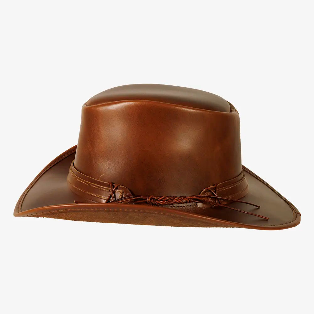 Slicker | Womens Cypress Tan Genuine Leather Outback Cowgirl Hat