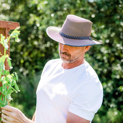 Soaker Brown Mesh Sun Hat by American Hat Makers