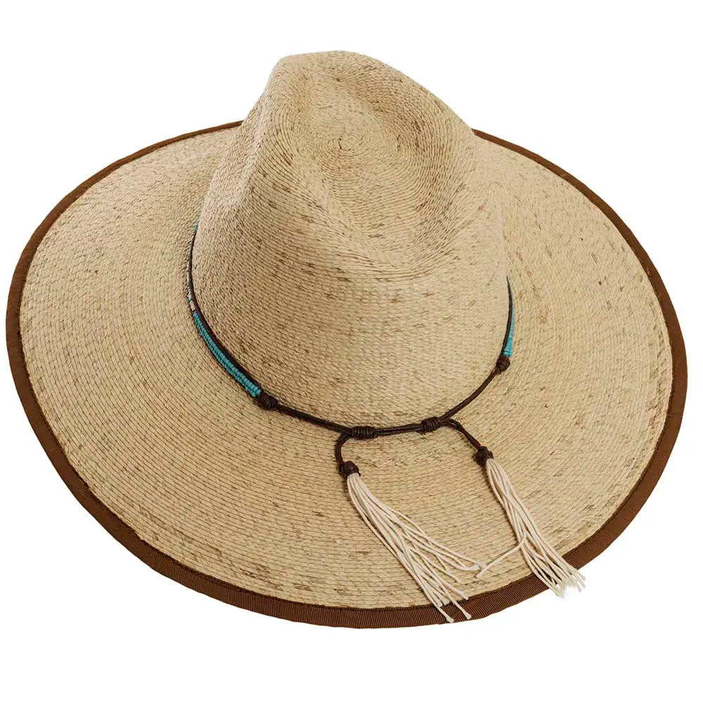 St Tropez Natural Straw Sun Hat Top View