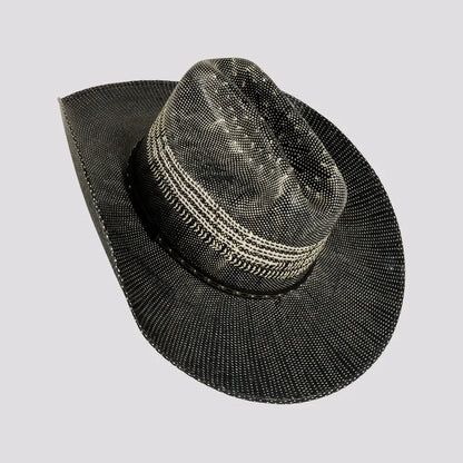 Stallion | Mens Navy Bangora Straw Western Cowboy Hat
