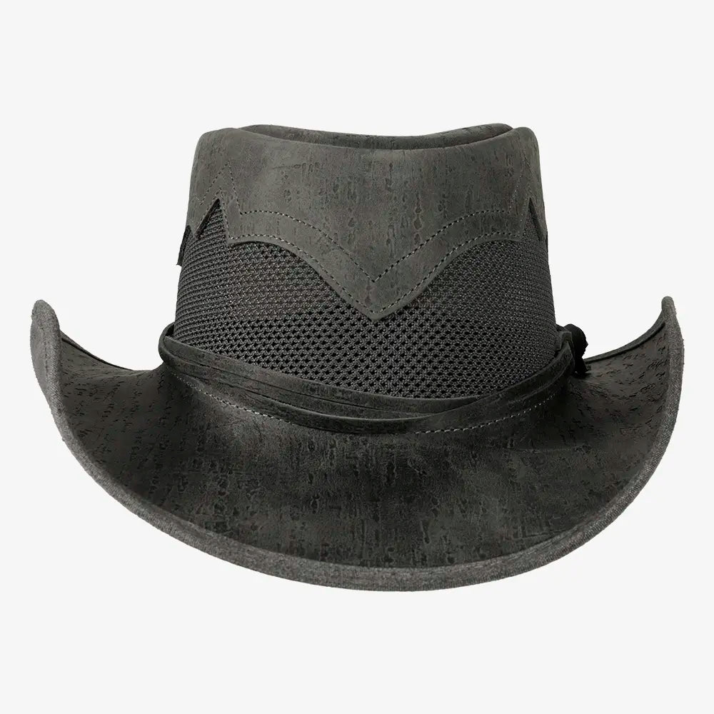 Stampede | Mens Cowhide Leather Cowboy Hat with Mesh Sides