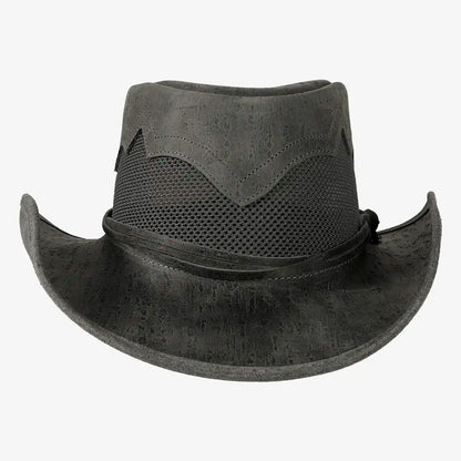 Stampede | Mens Cowhide Leather Cowboy Hat with Mesh Sides