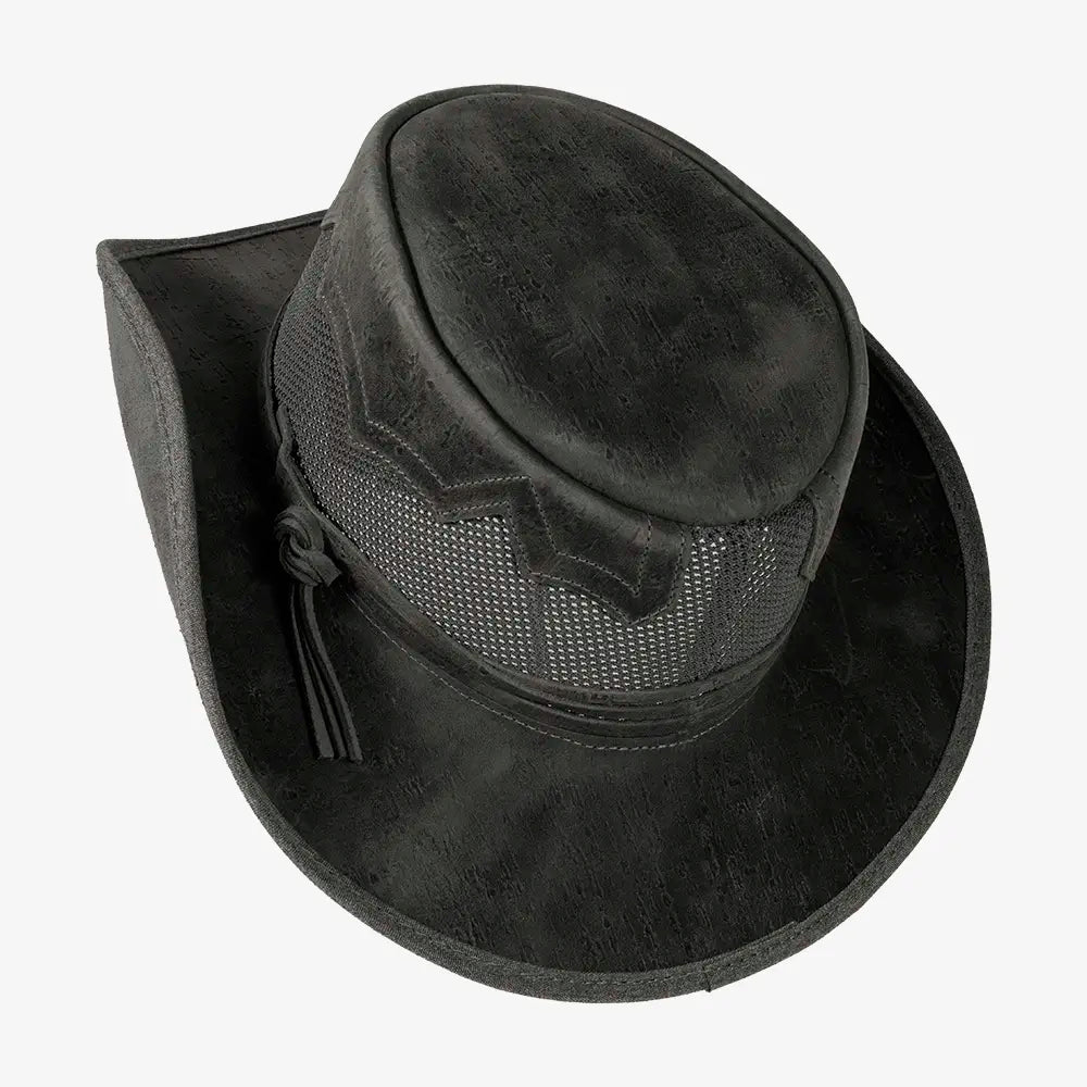 Stampede | Mens Cowhide Leather Cowboy Hat with Mesh Sides