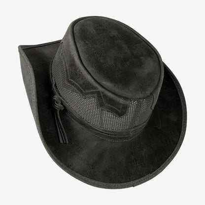 Stampede | Mens Cowhide Leather Cowboy Hat with Mesh Sides