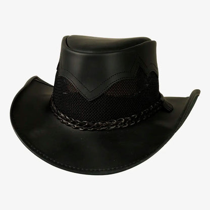 Stampede | Womens Cowhide Leather Cowgirl Hat with Mesh Sides